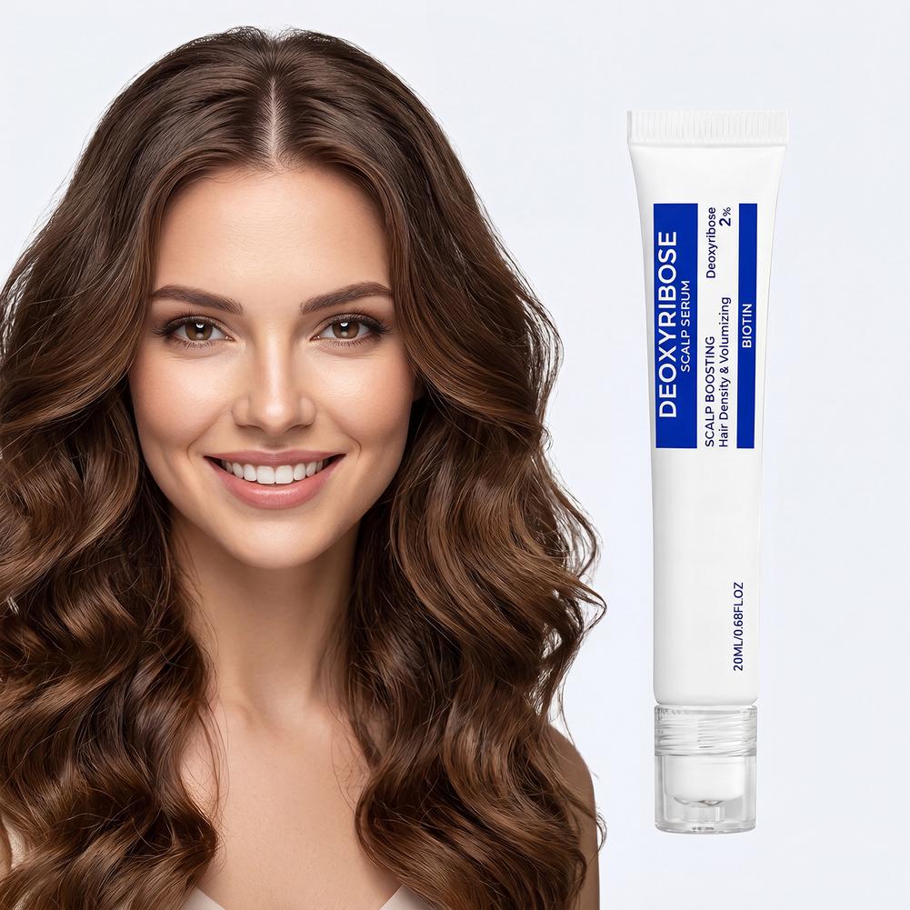 Hair Care Hair Serum - เซรั่มบำรุงหนังศีรษะไบโอตินและดีออกซีไรโบส 20 มล., เอสเซนส์บำรุงหนังศีรษะเพื่อการดูแลรากผม, เพิ่มวอลลุ่มและทำให้ผมดูหนาขึ้น