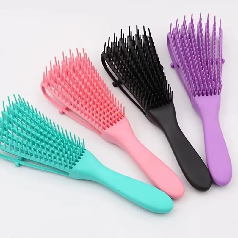 Hair Care Routine - หวีนวดแปดขา 1 ชิ้น สีสุ่ม ใช้งานง่าย ช่วยสางผมให้เรียบ