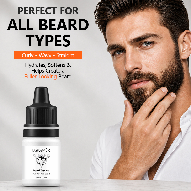 Hair Care Hair Serum - เซรั่มปลูกหนวดเคราสำหรับผู้ชาย บำรุงรูขุมขนบนใบหน้า ลดการหลุดร่วงของหนวดเครา ยาวขึ้น แข็งแรงขึ้น สร้างการดูแลหนวดเคราอย่างเป็นธรรมชาติ