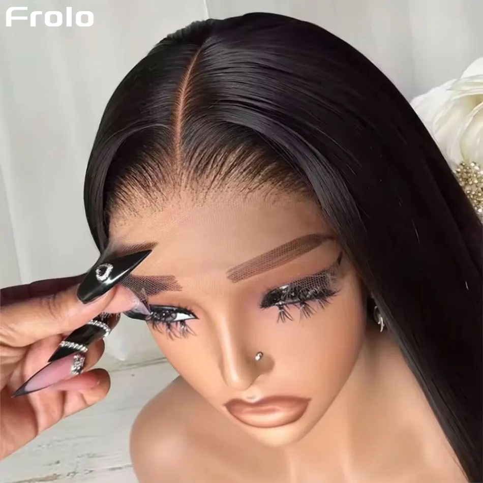 Lace Front Wig - วิกผมมนุษย์แบบตรงไม่มีกาว ความหนาแน่น 220 13X4 13X6 วิกผมลูกไม้โปร่งใส