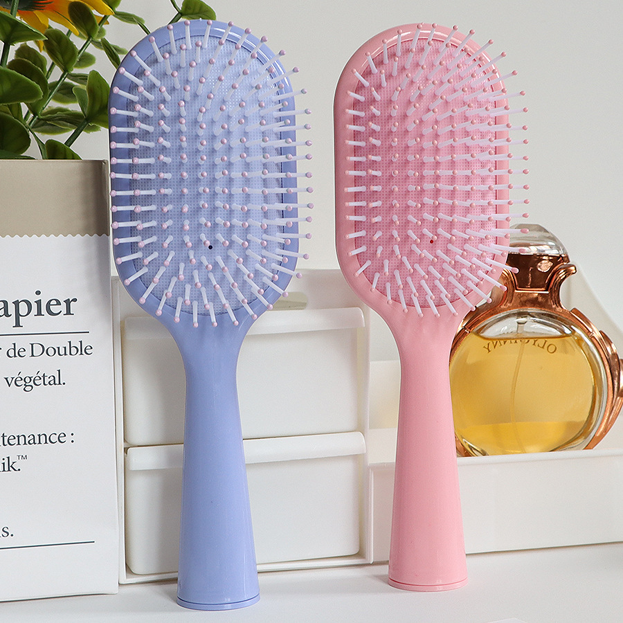 แปรงหวีผมแบบเบาะลมสีสันสดใส ขน - Hair Care Routine บทวิจารณ์และราคา