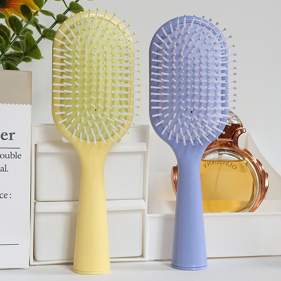 แปรงหวีผมแบบเบาะลมสีสันสดใส ขน - Hair Care Routine บทวิจารณ์และราคา