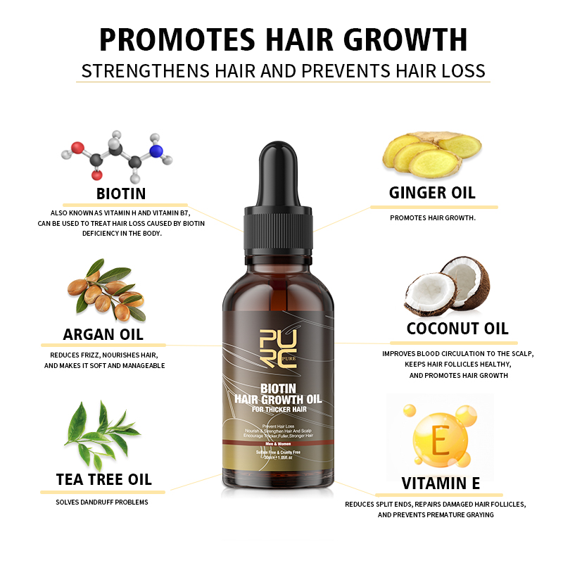 PURC Biotin Hair Growth Oil แช - Hair Care Routine บทวิจารณ์และราคา